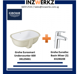 Grohe Eurosmart Undercounter 600 39125001 with Bundle Grohe Eurodisc Basin Mixer (S) 3319020E